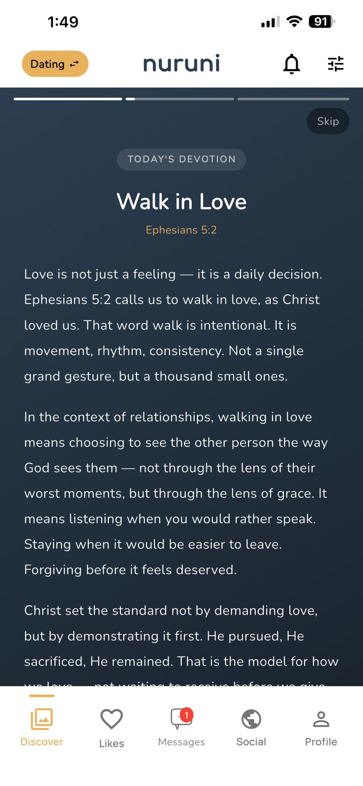 Today's Devotion